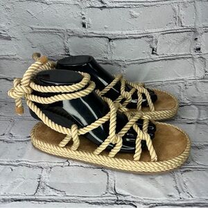 Jonak State Ramono Sandal Rope Wrap Around Gladiator Sandals Size 9.5